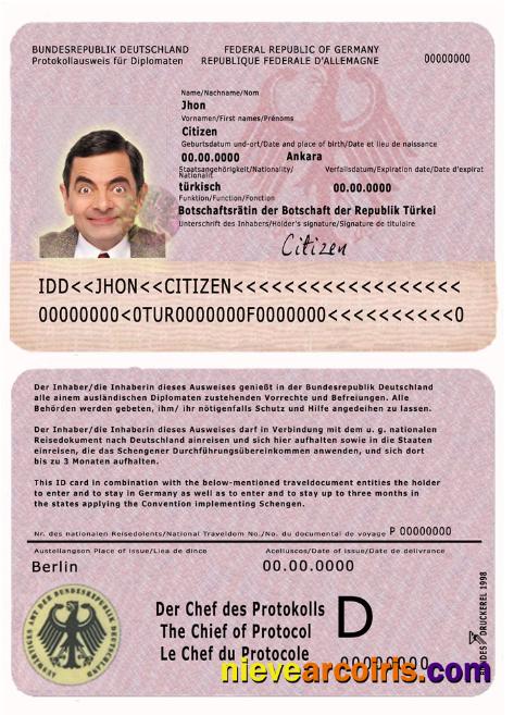 Germany protokollausweis für diplomaten